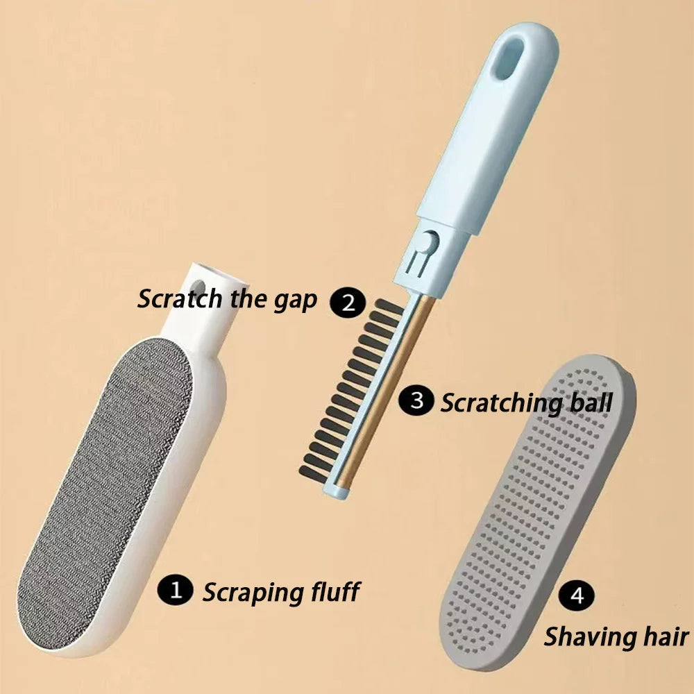 Brosse Anti-Poils pour Vêtements et Textiles – Éliminateur Manuel de Poils de Chiens et Chats avec Poignée, Idéal pour Canapés, Tapis, Lits et Sièges de Voiture