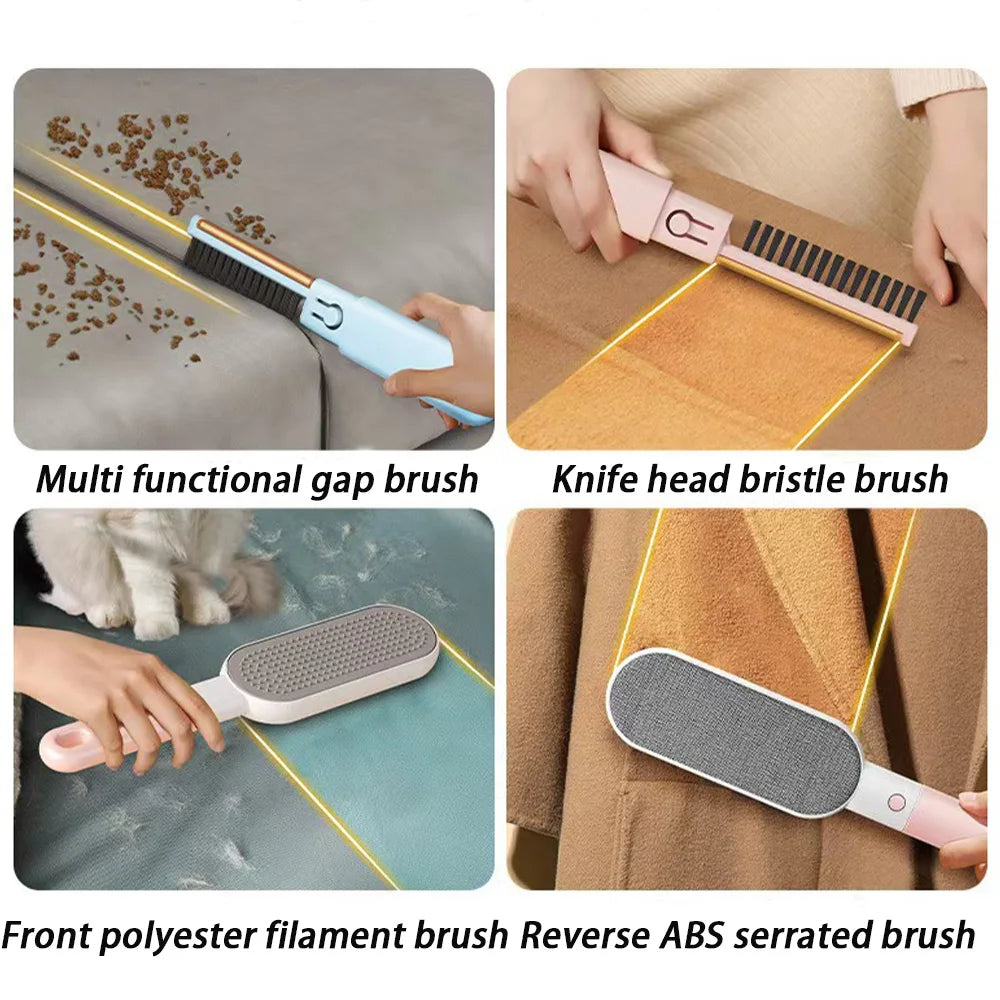 Brosse Anti-Poils pour Vêtements et Textiles – Éliminateur Manuel de Poils de Chiens et Chats avec Poignée, Idéal pour Canapés, Tapis, Lits et Sièges de Voiture