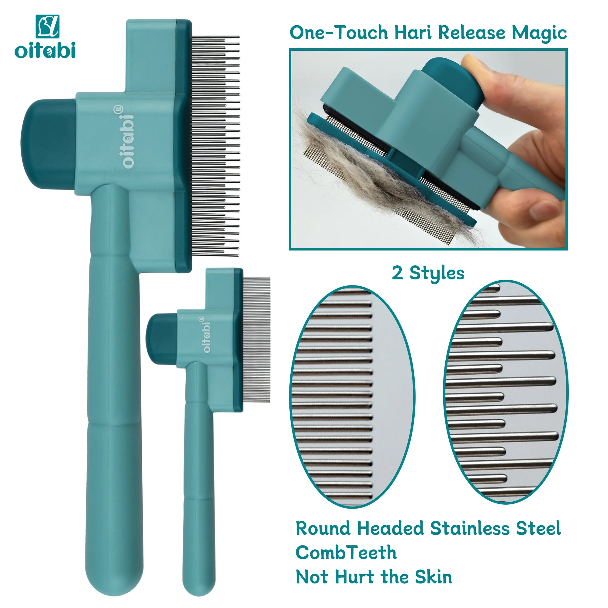 Peigne Anti-Puces Auto-Nettoyant pour Chiens et Chats