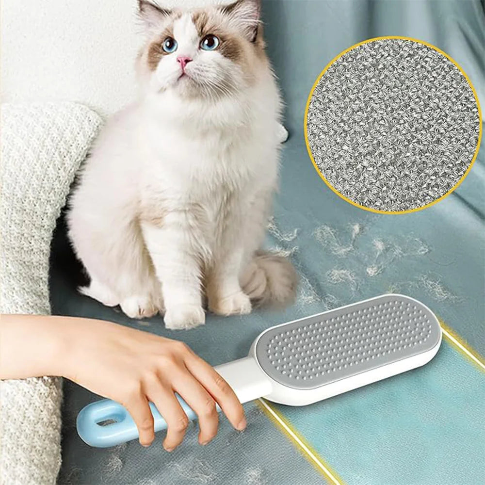 Brosse Anti-Poils pour Vêtements et Textiles – Éliminateur Manuel de Poils de Chiens et Chats avec Poignée, Idéal pour Canapés, Tapis, Lits et Sièges de Voiture