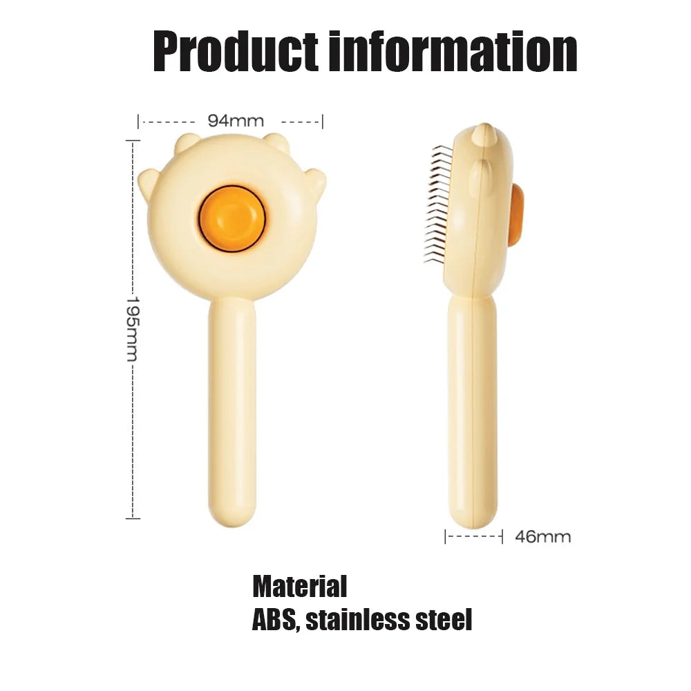 Brosse Démêlante Auto-Nettoyante pour Chiens et Chats