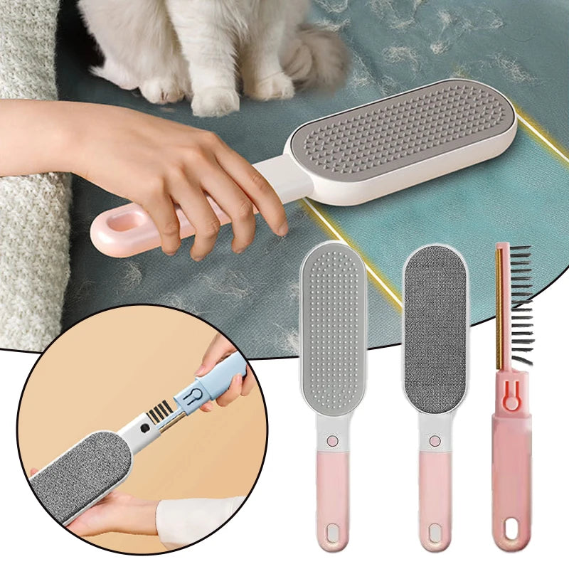 Brosse Anti-Poils pour Vêtements et Textiles – Éliminateur Manuel de Poils de Chiens et Chats avec Poignée, Idéal pour Canapés, Tapis, Lits et Sièges de Voiture